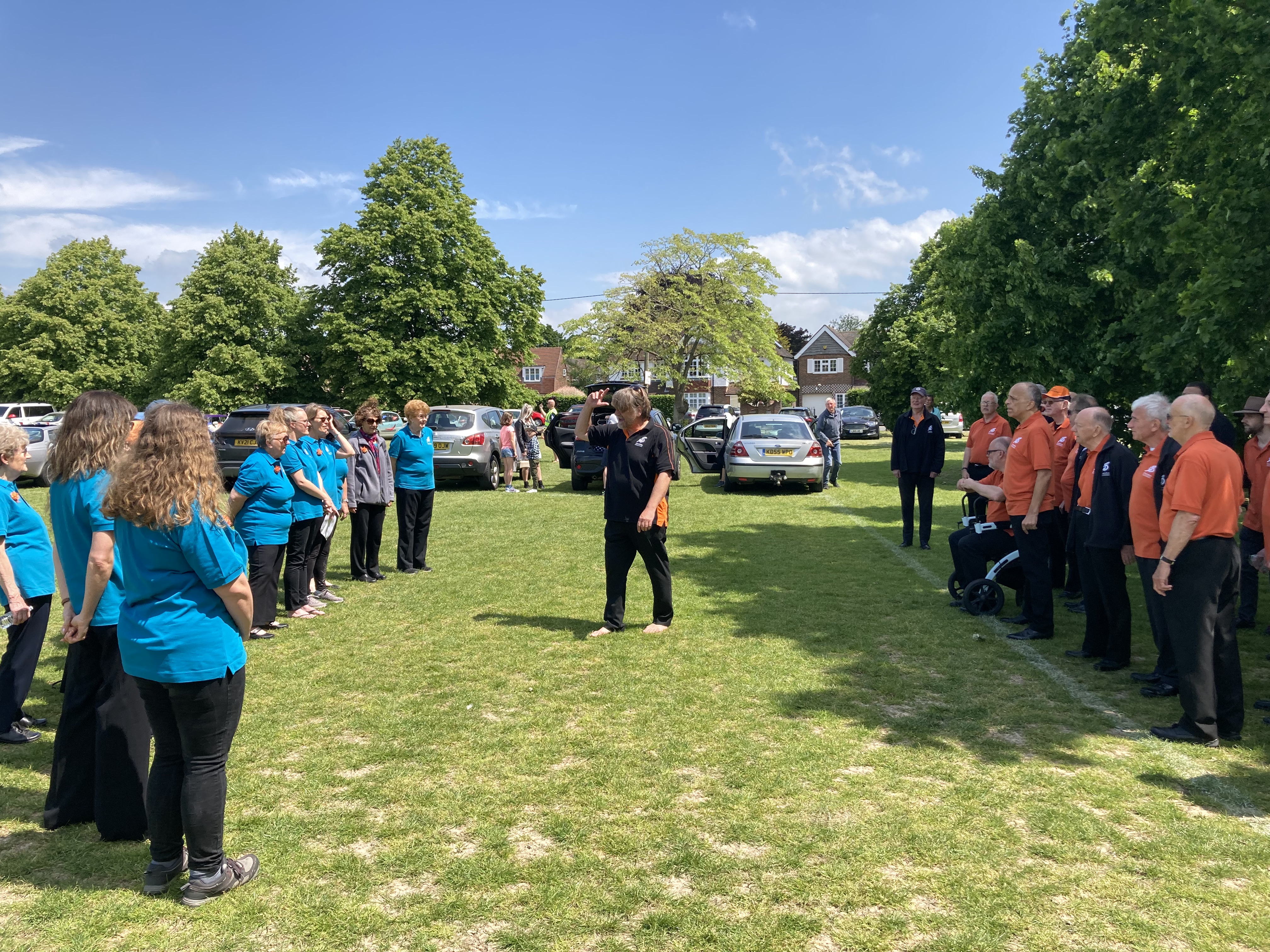 Both Choruses in Action at Lindfield Village Day