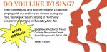 Open Invitation to Come and Sing with us!  Learn to Sing in Harmony!